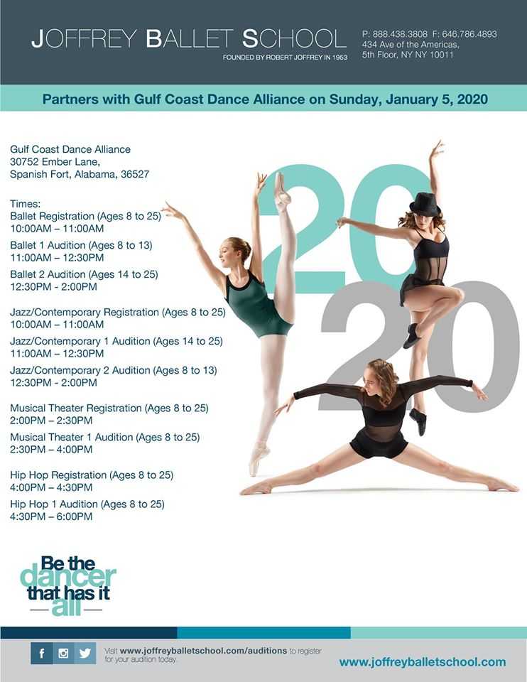 Joffrey Ballet School 2020 Summer Audition Tour